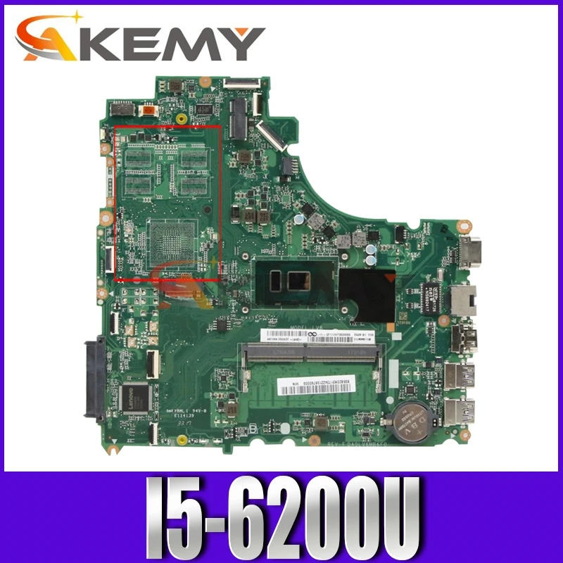 

Akemy For V310-15ISK/IKB V510-15IKB/ISK E52-80 Laptop Motherboard DA0LV6MB6F0 CPU i5-6200U RAM 4GB Tested 100% Work