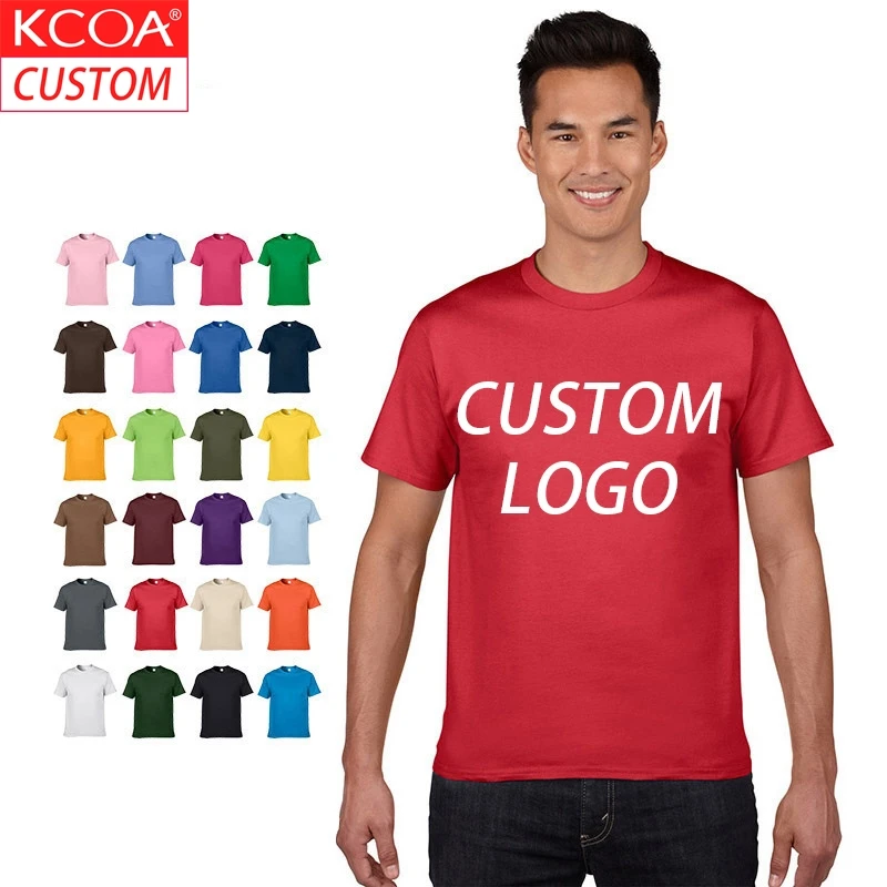 

European Size Stocked Plain 100% Cotton Men T Shirts Custom Printing