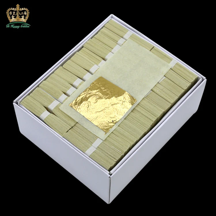 
Bake decoration edible gold food additives 4.33cm edible gold leaf 24k edible gold leaf for cakes decoration 