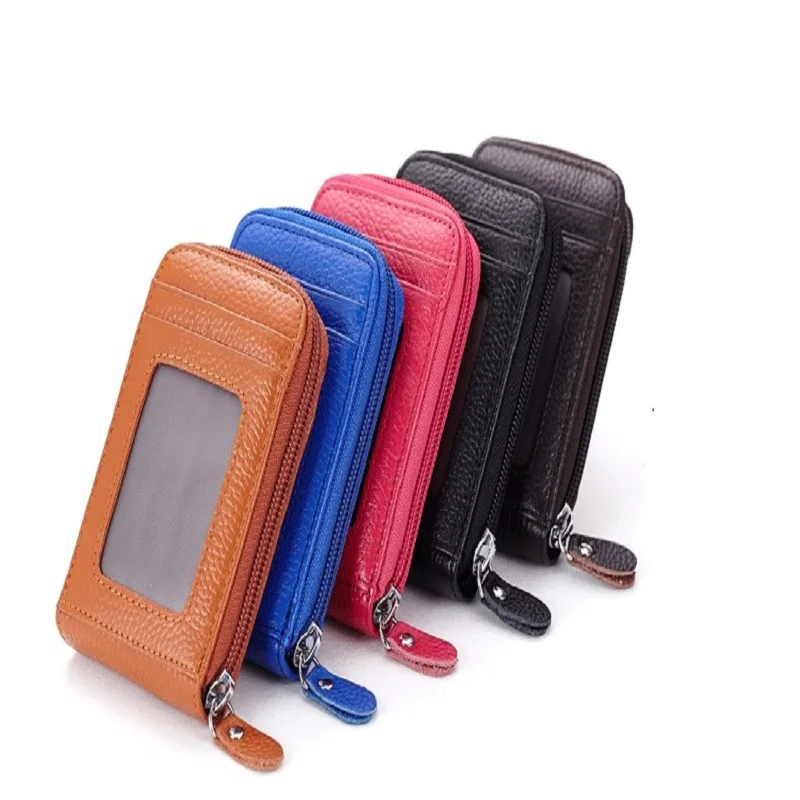 

2021newest original factory handmade customized big capacity business card holder genuine leather bag