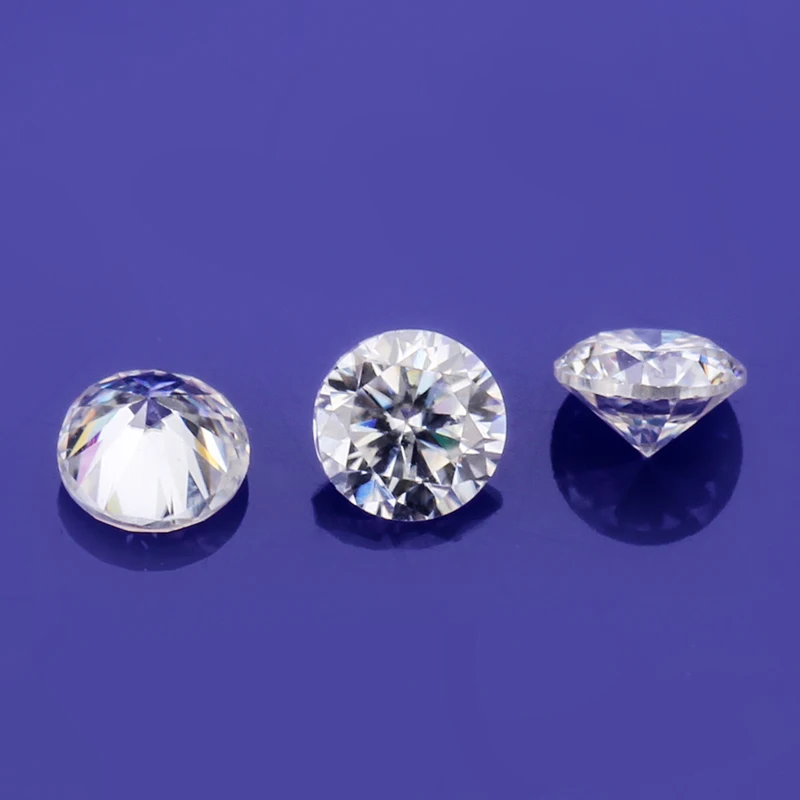 

Starsgem 4mm round H&A cut moissanite DEF white certified moissanite gems 0.3 ct moissanite