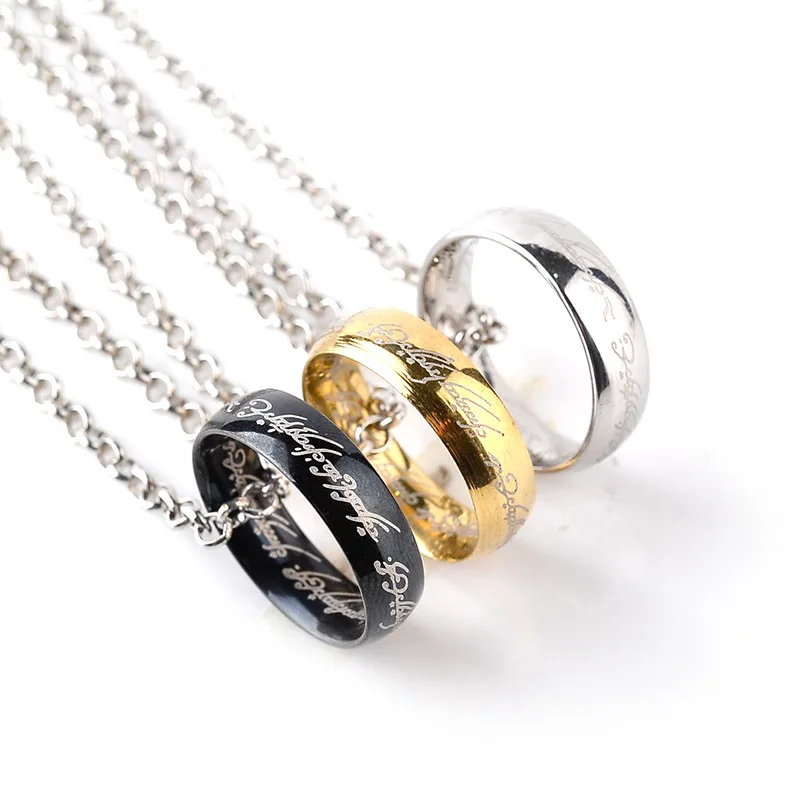 

Movie Hot Sale Hobbit Demon Ring Ring King Stainless Steel Pendant Necklace Unisex