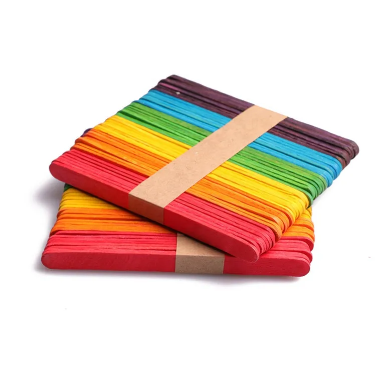 

Wholesale wooden stick craft Colorful package popsicle craft sticks