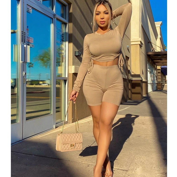 

2020 Summer Sexy Ladies Two Piece Outfits Short Set Women Clothing Clubdress Two Piece Set