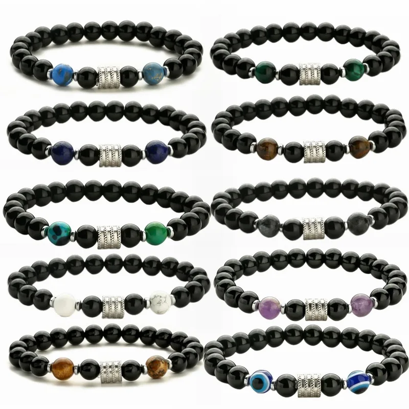 

2023 natural stone beads for bracelet making 8 mm fashion crystal gem stones men bracelets