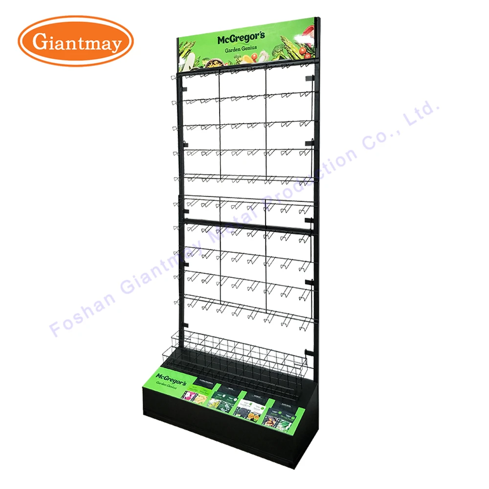 Wholesale Metal Retail Shop Seed Display Stand Hanging Seed Display