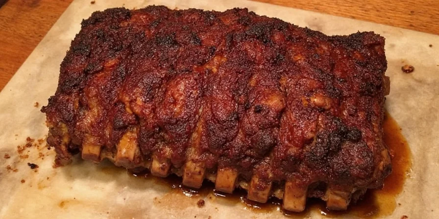 Homemade rib rub in a bowl