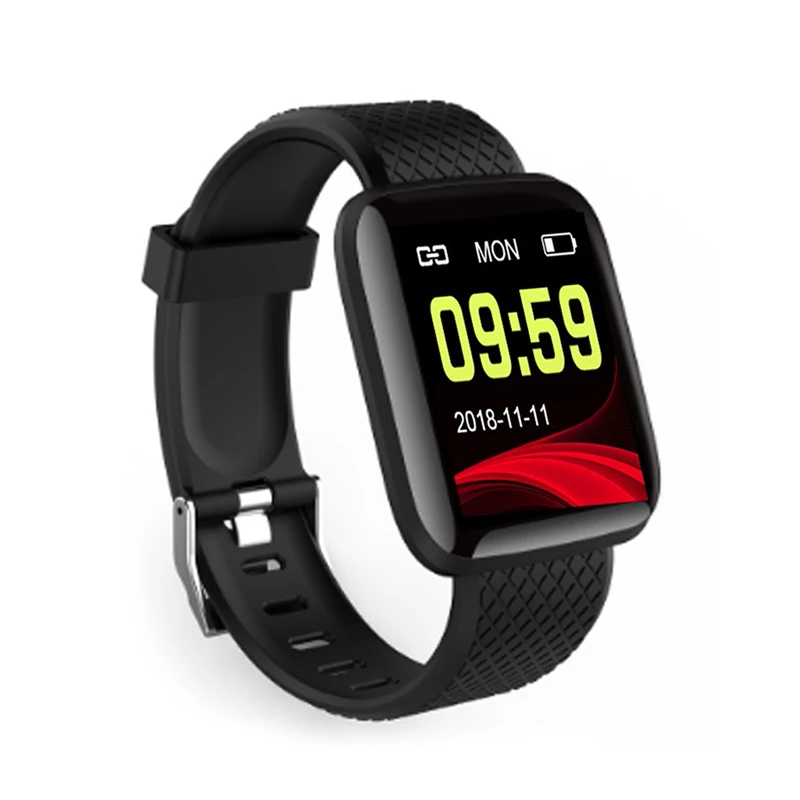 

China Supplier Promotional gift 116 Plus Smart Watch Sports Bracelet Fitness Band Blood Pressure Measurement Smartband Watches