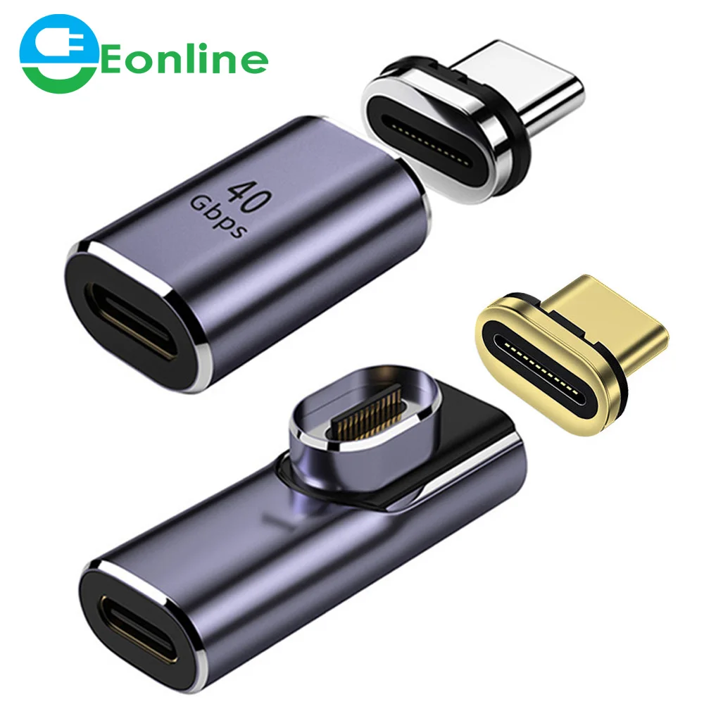 

EONLINE Magnetic Adapter USB C To Type C 40Gbps USB4.0 Thunderbolt3 100W Fast Charging Magnet Converter Cable 8K@60Hz Adapter