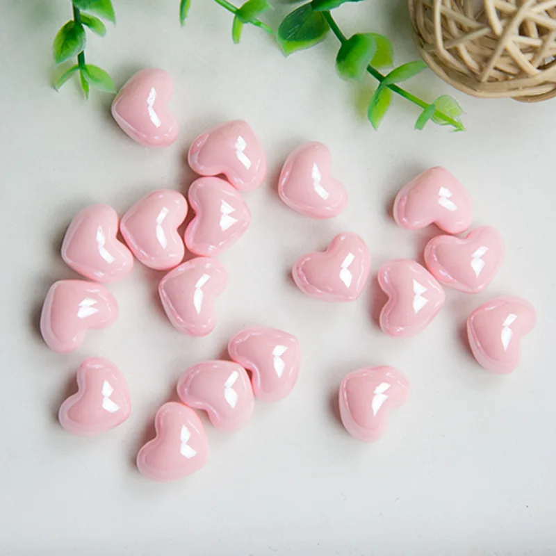 

20pcs/lot Colourful Heart Shape Acrylic Loose Spacer Beads for Jewelry Making DIY Accessories