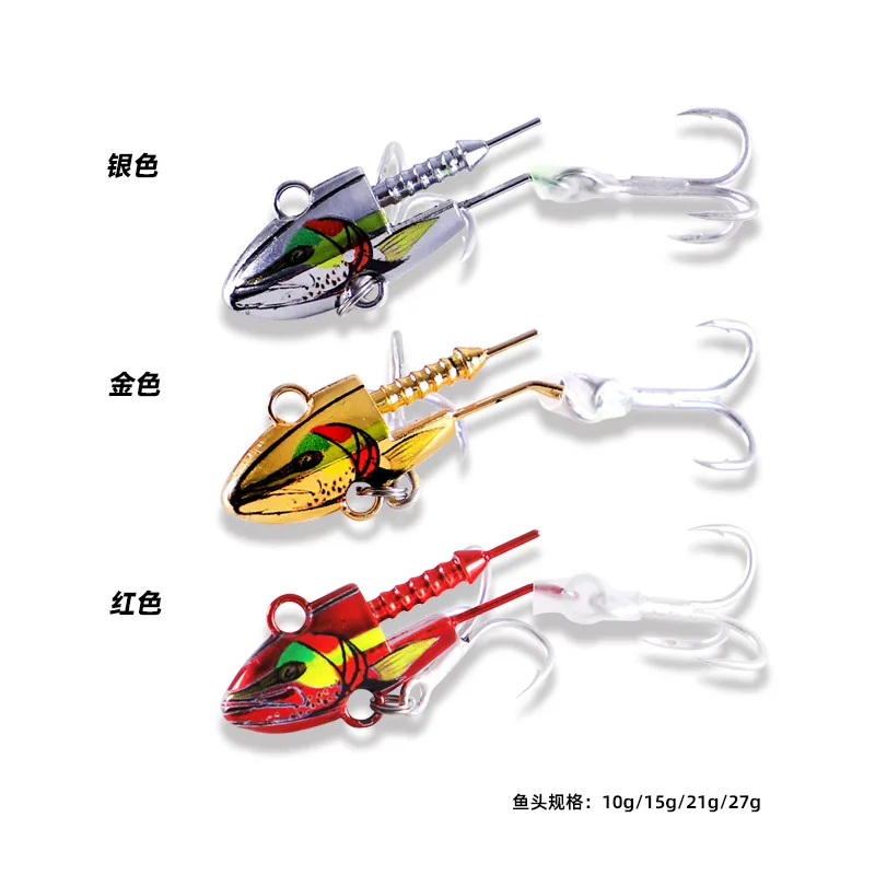 

Jetshark 10/14/21/27g 8 colors PVC Soft Bait Fishing Artificial Jig Head Fish Soft Fishing Lure