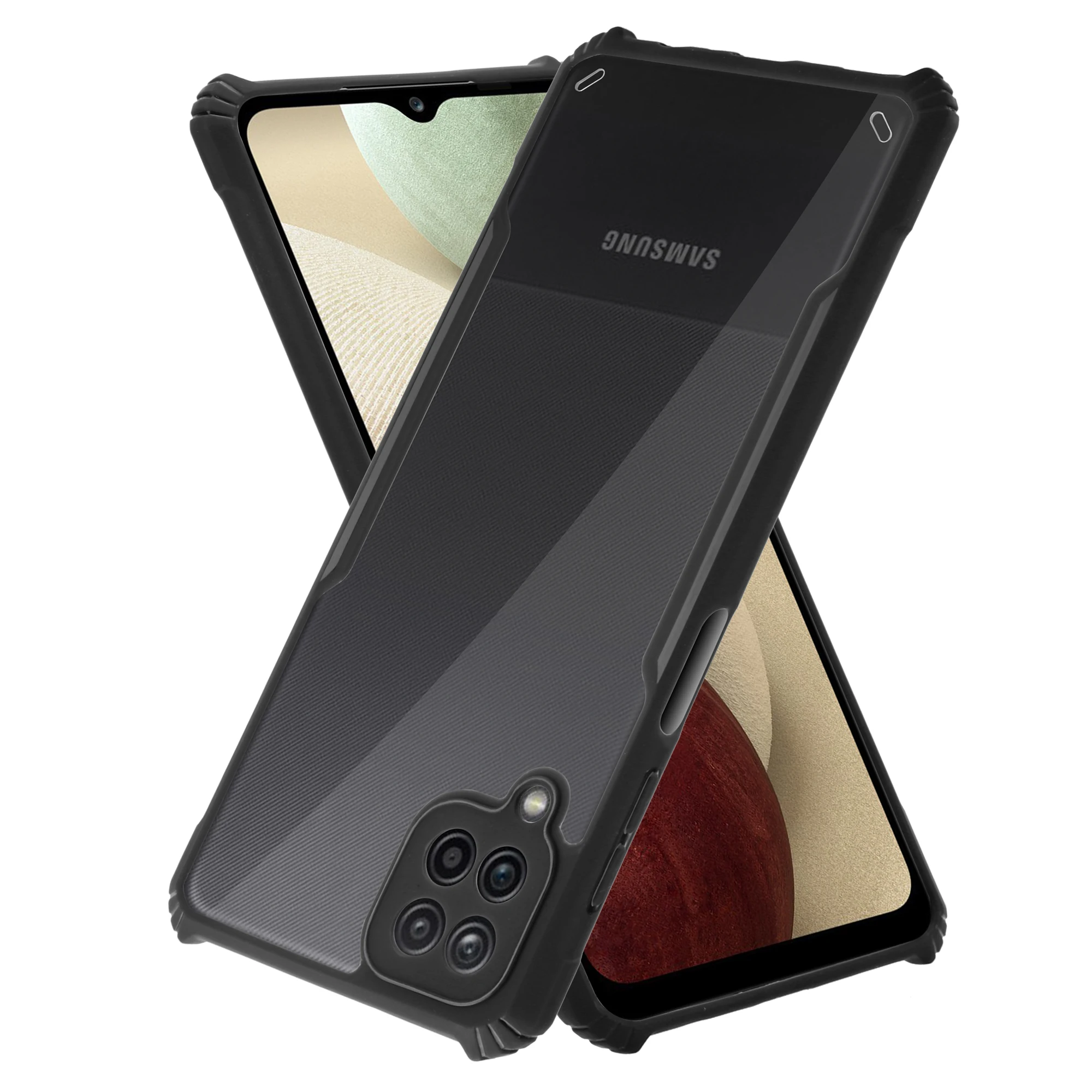 

2021 new TPU+Acrylic Bumper shock Back Cover phone Case For Samsung Galaxy  protection case