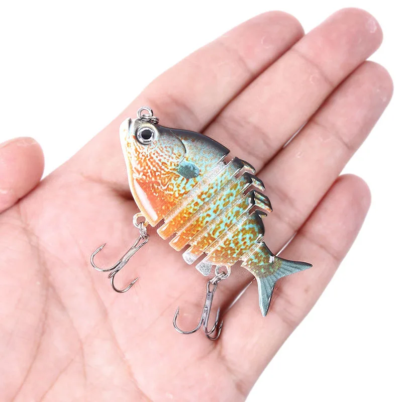 

6.35cm/9.3g Artificial Multi-section Painted ABS Plastic Hard Bait Wobblers Bionic Bait 6# With Hook 3D Simulation Eyes