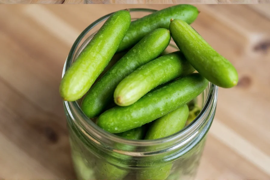 Pickling jars with fresh cucumbers