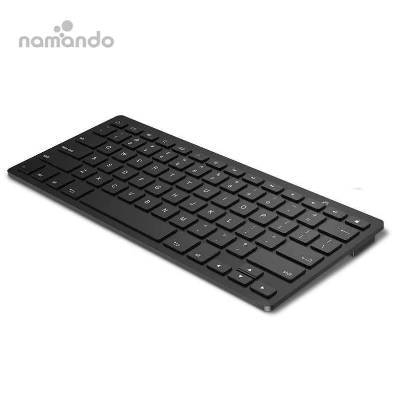 Multi-Device Bluetooth Wireless Keyboard Ultra Mini Mute for Mac Chrome OS Windows for iPhone iPad Android