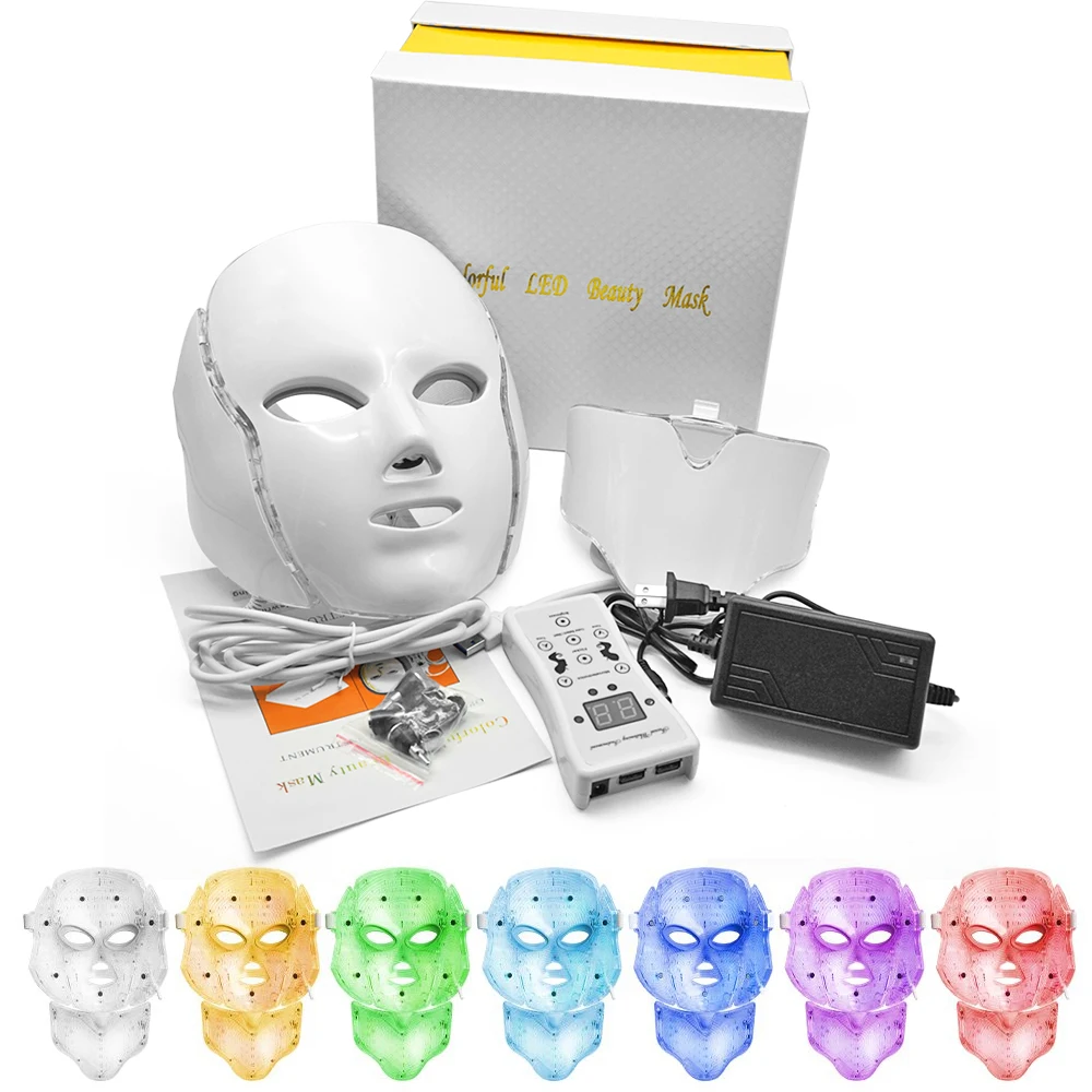 Reduce Acne And Boost Collagen 7 Colors Led Light Therapy Gold Facial Face Masks Device Buy
