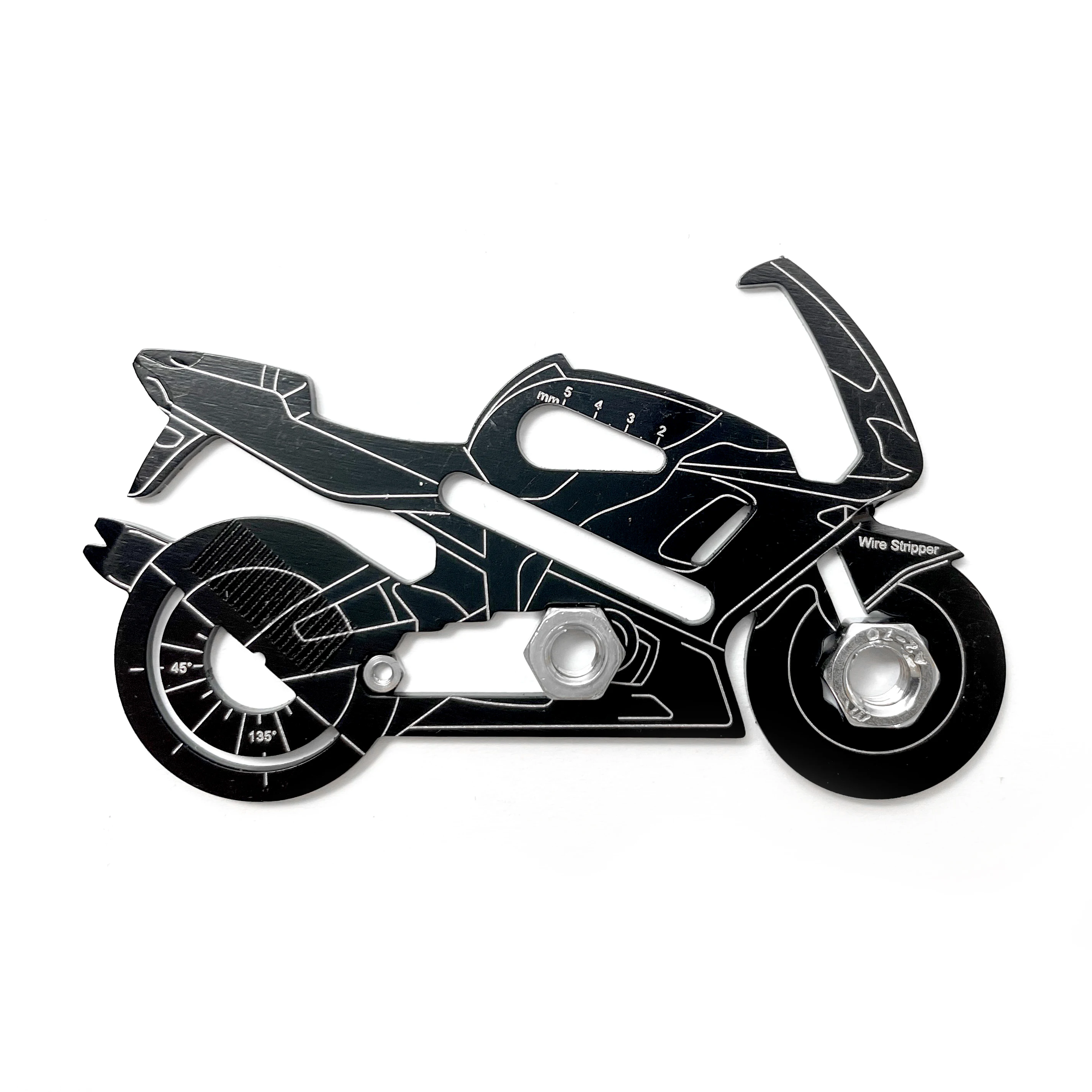 

Fun Gift Racing Motor Bike Shaped 18 in 1 EDC Key Chain Bottle Opener