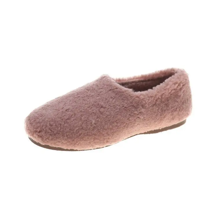 

2021 New Popular Slippers Warm Indoor Slippers Polar fleece with upper soft shoes for lady