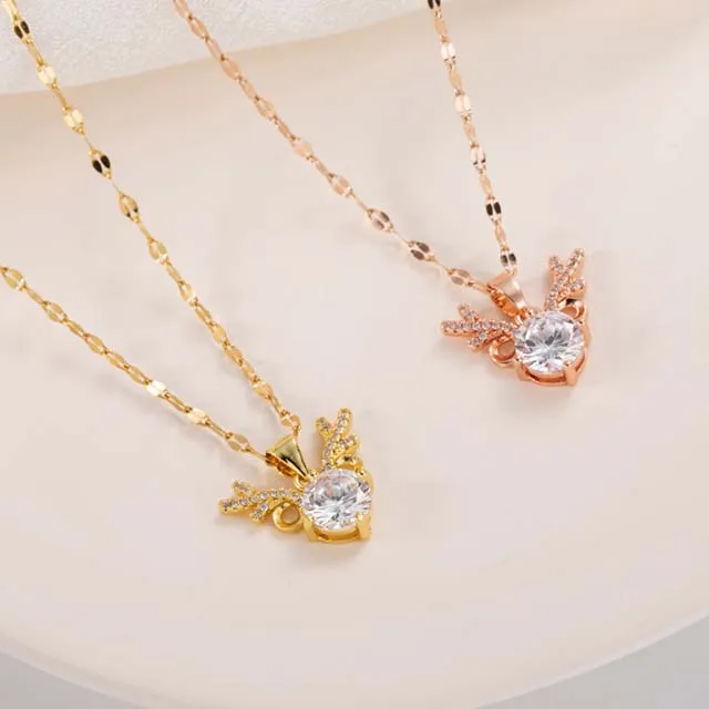 

Gold Plated Cute Necklace Stainless Steel