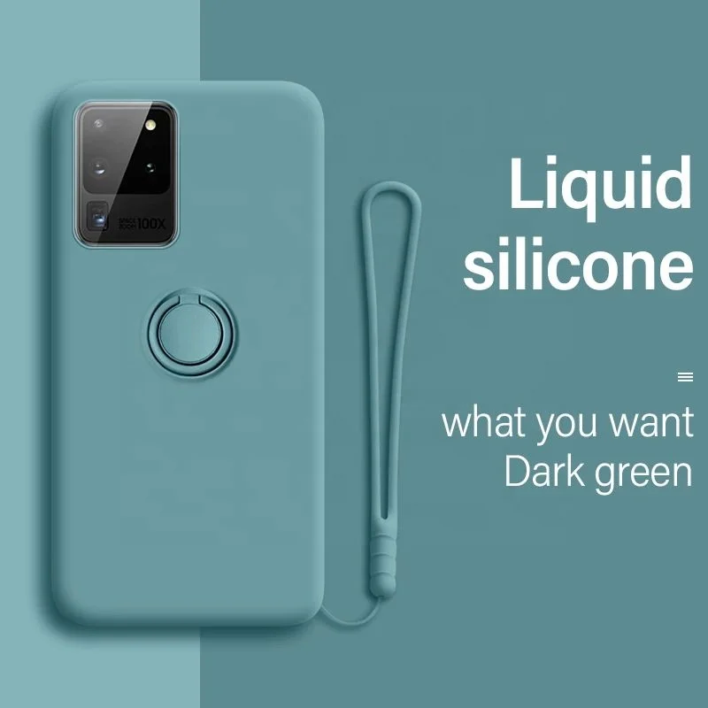 

Silicon Magnet Holder Mobile Ring Bracket Cover Phone Case For Samsung Galaxy S21 S20 FE S10 Plus Note 20 Ultra A50 A72 A51 A70