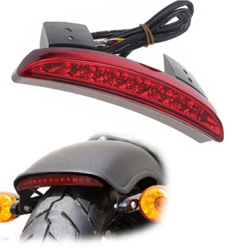 

Motorcycles Fender edge Led tail light for motorcycle Sportster Iron 2009-2014 rear fender edge tail light, Smoked red clear