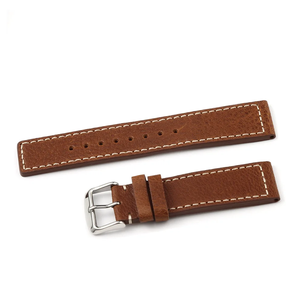 

Factory Wholesale Waterproof Genuine Leather Watch Band Universal  Smart Watch Straps, Coffee/brown/blue/black/orange