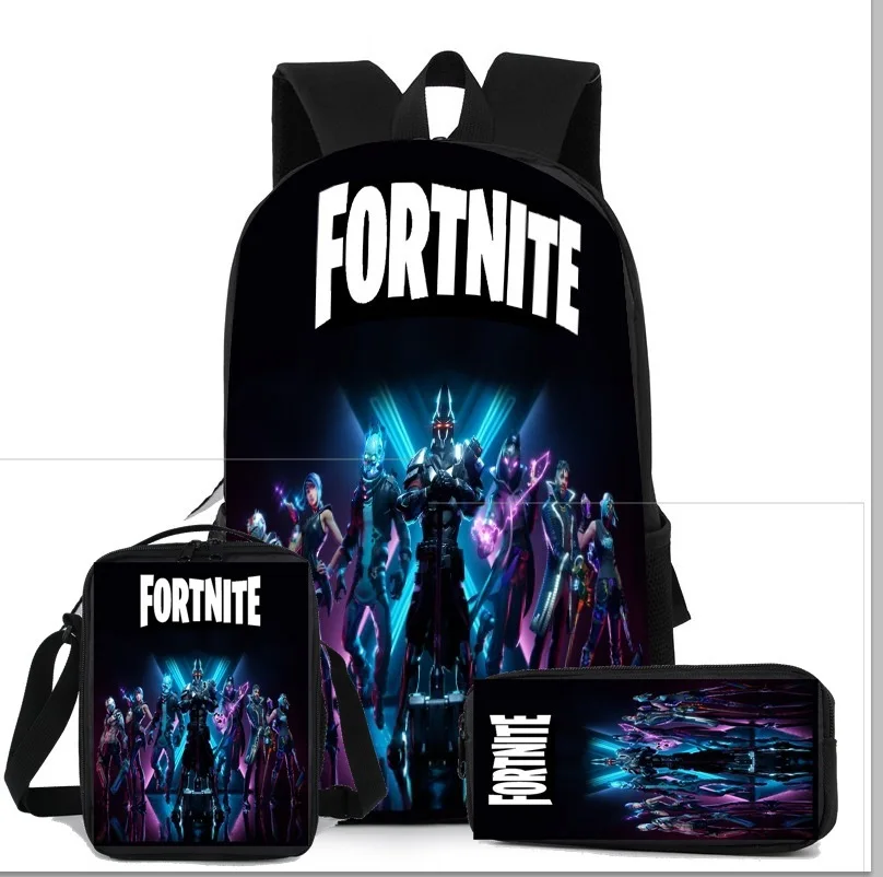 

2021 New Fashion Wholesale Custom Fornite Backpack Three-piec New Design Book Bags