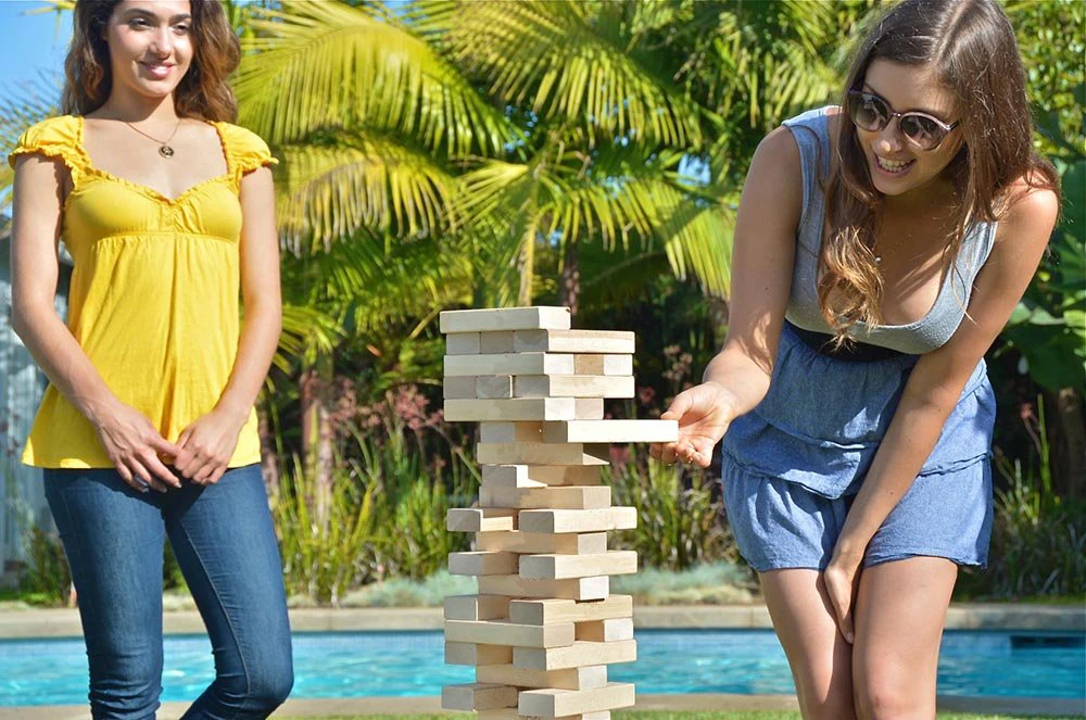 
Wholesale Custom Logo Wooden Jenga Giant Tower Game Toy 54 Hardwood Blocks Wood Craft 3+ Feet 