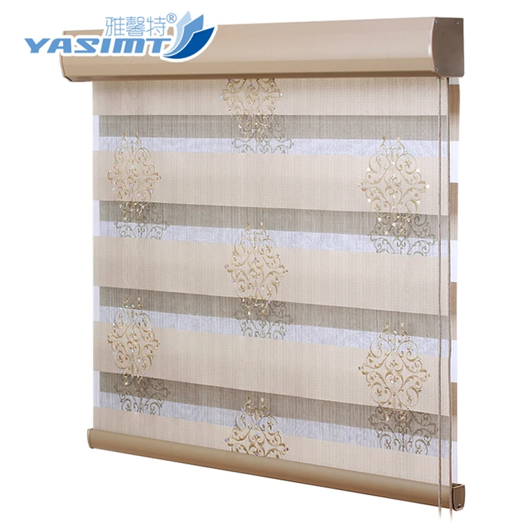 

Full Light Shading Zebra Blinds Persianas, Window Curtain Roller Blinds
