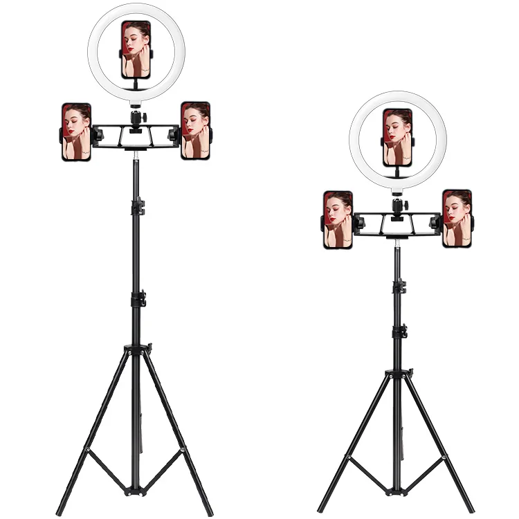 

Tik tok Photographic Lighting Stand Video Studio Lights 10 Inch tripod Led Circle Selfie ring light