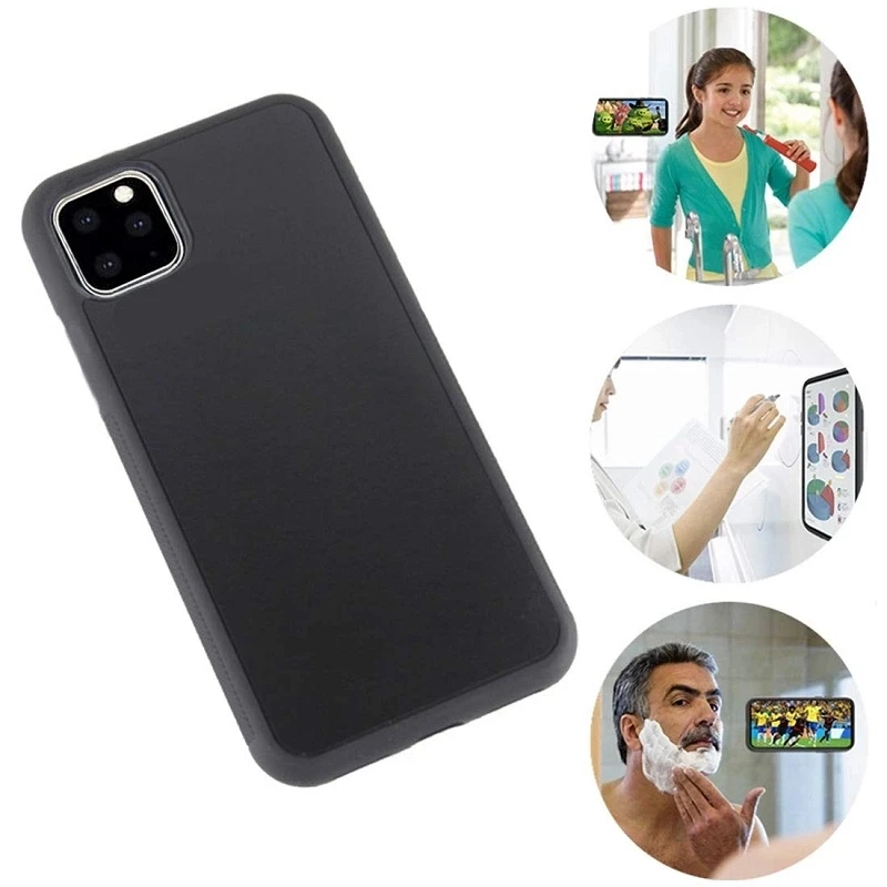 

For iPhone SE 2020 6 7 8 Plus X XS XR XS Max 11 12 Pro Max Creative Selfie Sticky Nano Anti Gravity Phone Case, Various