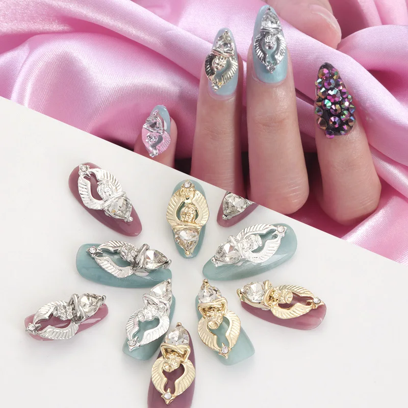 

Nail Art Bulk Alloy Angle With Crystal Rhinestone