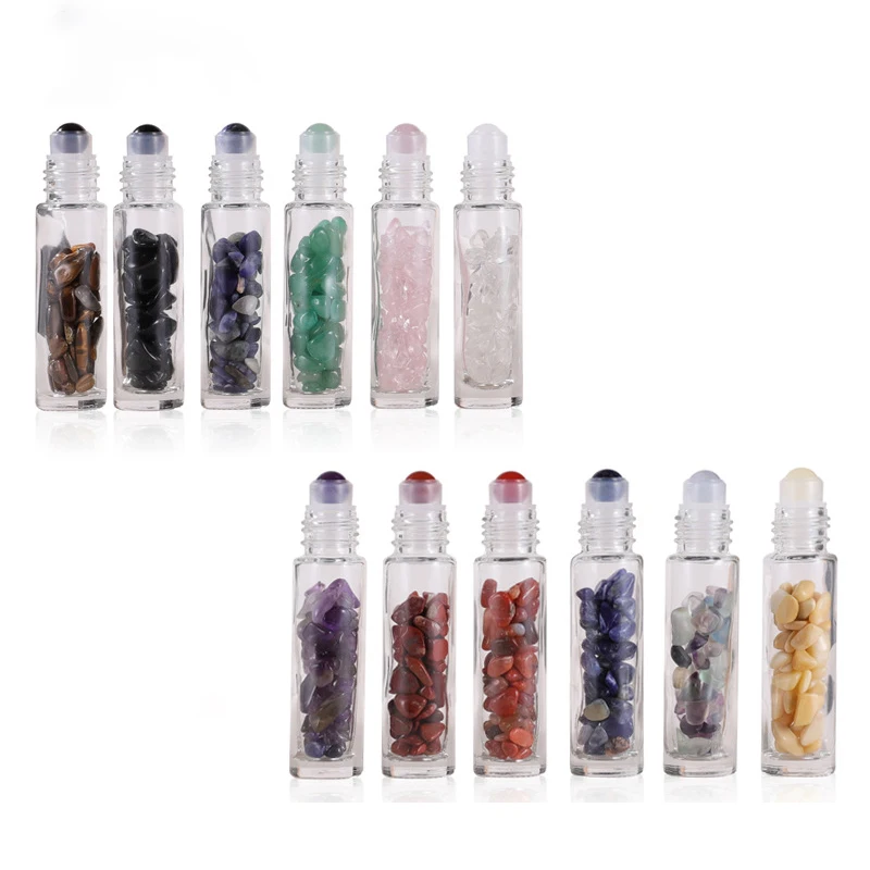 

Wholesale Essential oil roll on bottle perfume roller glass bottle with colorful roller ball