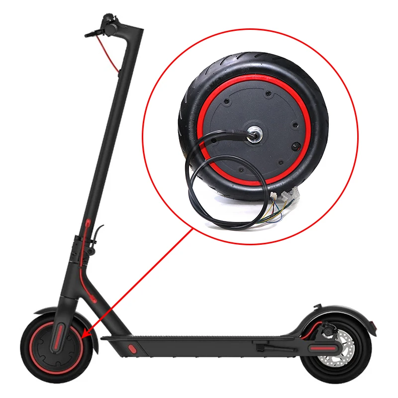 

2 Wheels Scooter 350W Motor with Tire Front Wheel Hub Motor for Xiaomi M365 Pro ELectric Scooter Replacement Parts, Black