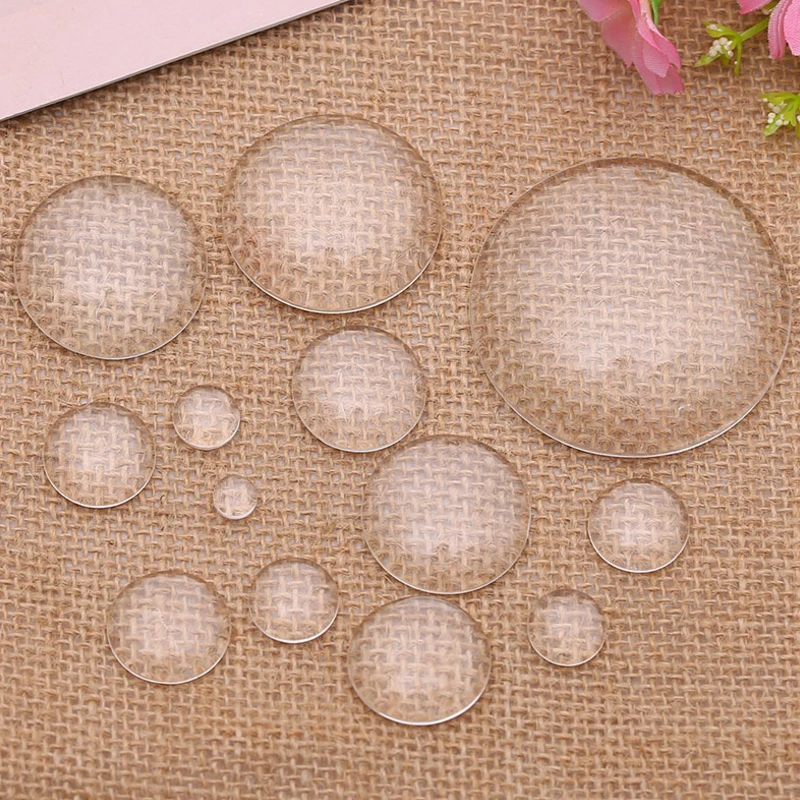 

20pcs/bag Factory Price 200pcs 12-25MM Clear Round Handmade Photo Glass Cabochons & Glass Dome Cover DIY Handmade Cabochon Beads