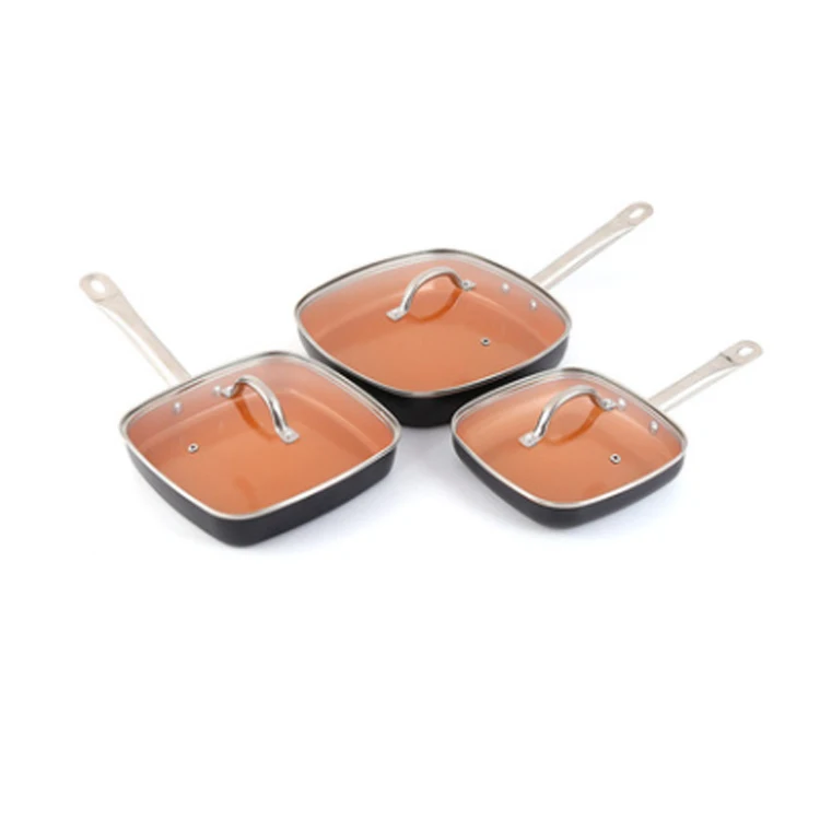 

5 Pcs Cookware Set Pots And Pans Non Stick Kitchen Camping Cookware Sets copper Cooking Pot