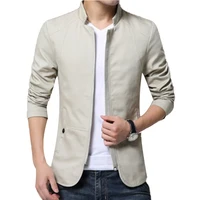 

2019 Fashion Stand Collar Jacket Men's Casual Stitching Slim Jacket