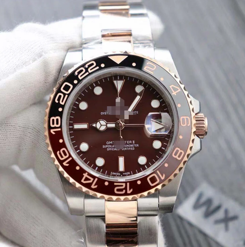 

New Style Automatic Watches 904L Stainless Steel Sapphire Glass Waterproof Rolexables GMT Watches