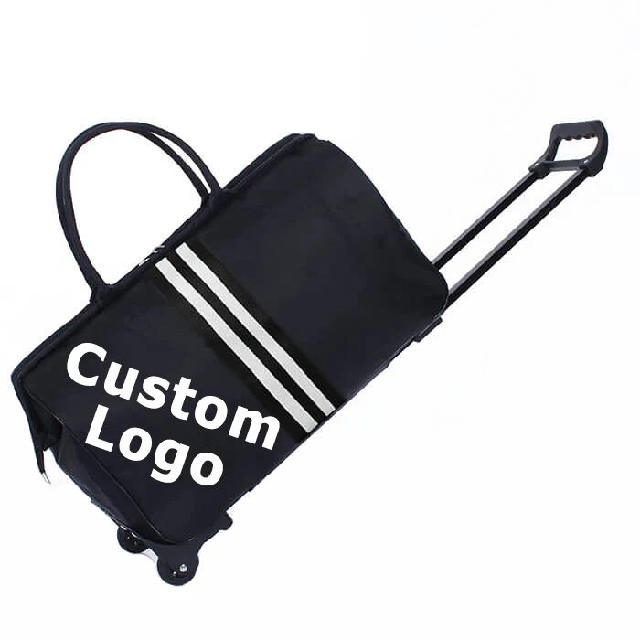 

V260 Low Moq Custom Logo men gym leader travel weekend overnight travel bag custom duffel waterproof bag with wheels