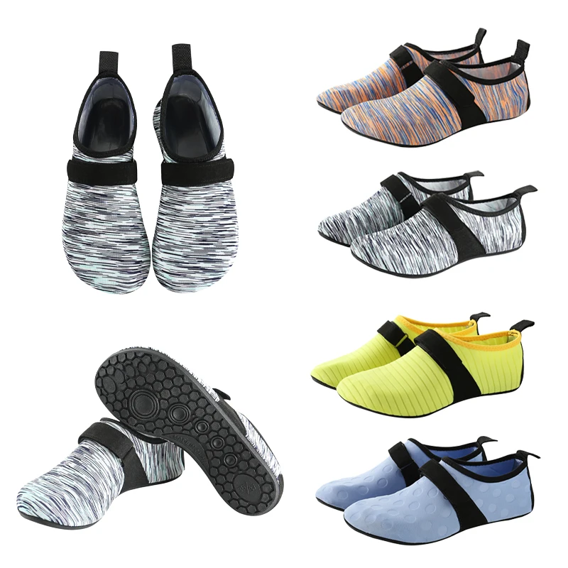 

2019 Hot Selling Sand Socks Unisex Diving Shoes Sports Shoes TPR Sole, Yellow, blue, orange print, blue print or customized