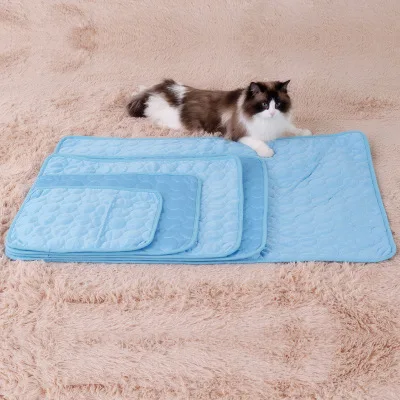 

Summer Hot Sell Cooling Mat Pad Dogs Cats Ice Silk Mat Cooling Blanket Cushion Blankets Cats, Picture