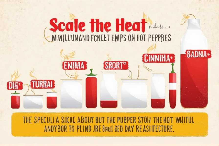 Scoville scale chart showing various peppers from bell to Carolina Reaper