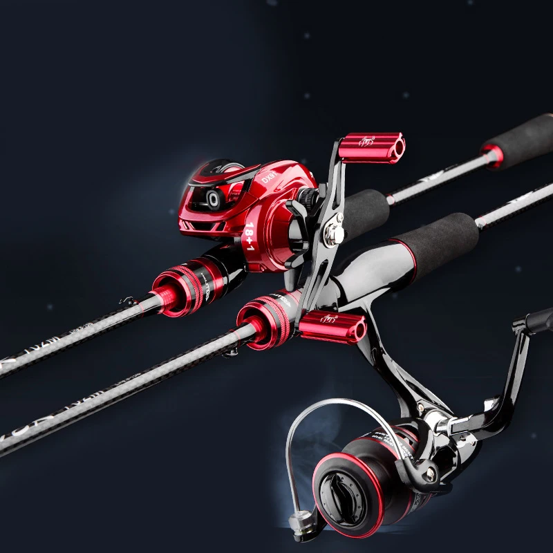 

Carbon fiber L/M/MH 3 tips Spinning casting lure fishing rod and reel combo set pesca full fishing Kit with accessories