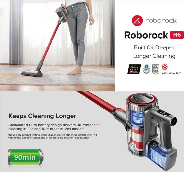 in de buurt Rijden Voorstel Roborock H6 Cordless Vacuum 150aw Strong Suction 420w Brushless Motor  3610mah Battery Portable Wireless Handheld Vacuum Cleaner - Buy Roborock  H6,Xiaomi Roborock,Xiaomi Roborock H6 Product on Alibaba.com