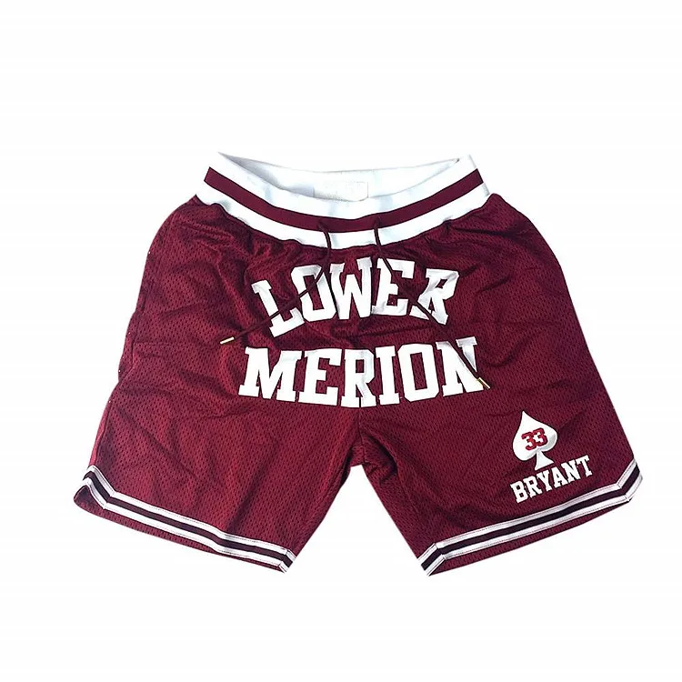 

High quality plus size men red color 33# basketball short shorts, Customized colors