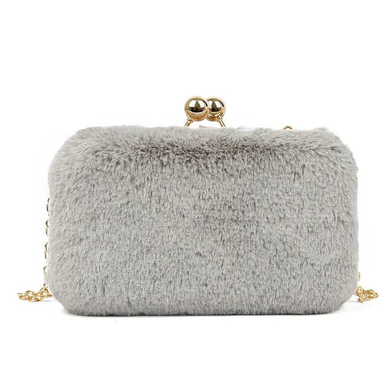 

New Arrivals Autumn wholesale hand bags Fashionchains Fur purses and handbags, 4 colors