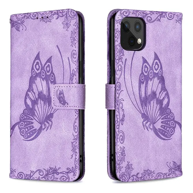 

Strap Retro Butterfly Wallet Leather Phone Case For Iphone 12 Mini 12 PRO MAX 11 X XS Max XR 7 8 Plus SE 2020 Flip Cover Pouch