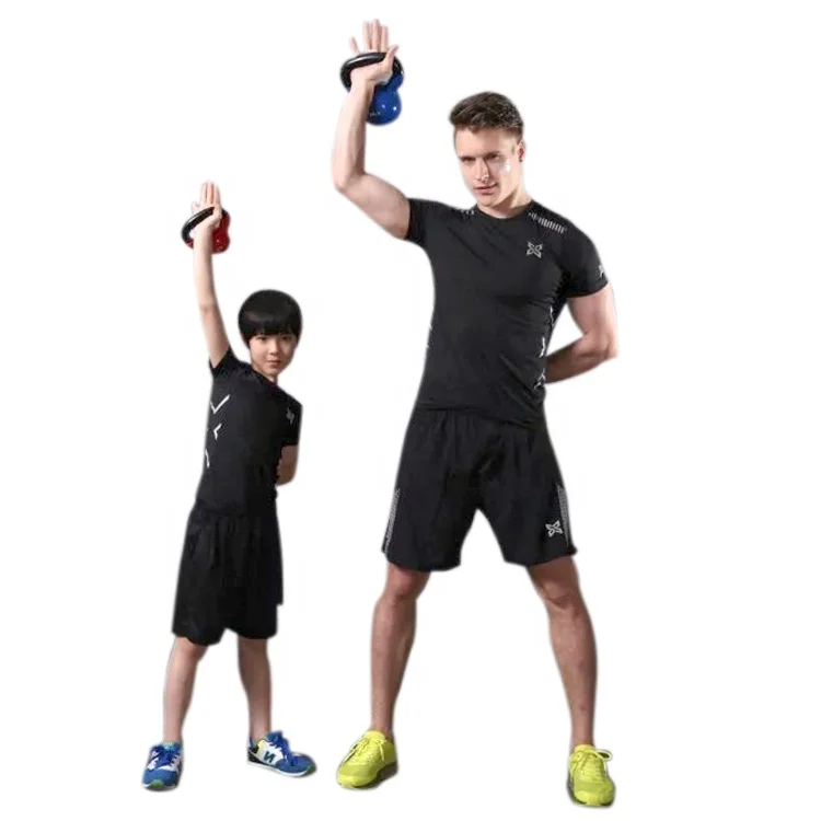 

Wholesale Fitness Clothing Men Gym Wear Sets Gym Jogging Compression Tights Suit, Blue,black,fluorescent green