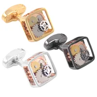 

Unique craft custom men 3D cufflinks /gold color cufflinks