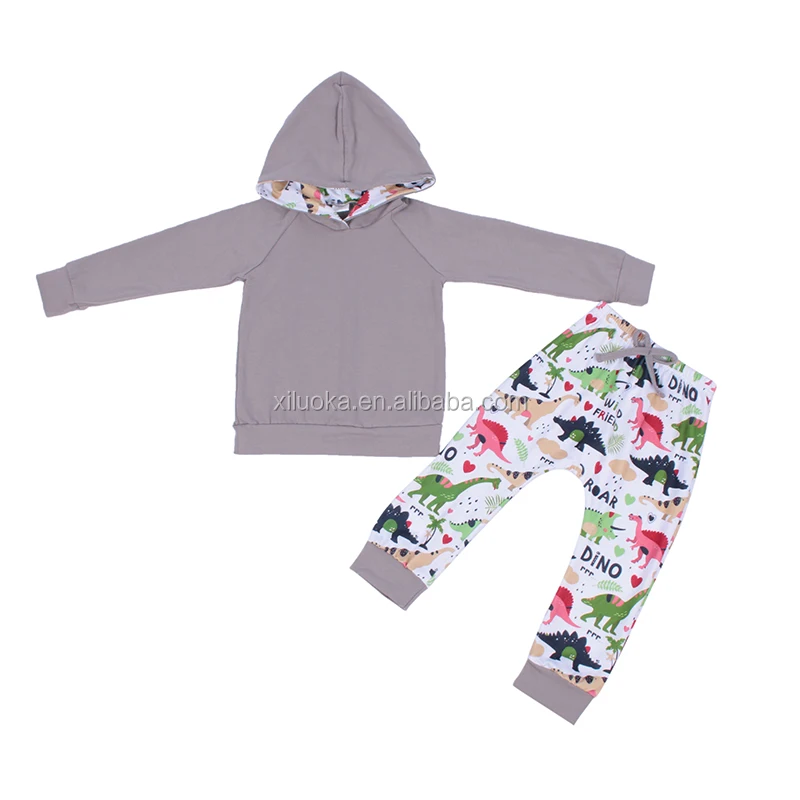 

Fall Toddler Dinosaur Baby Sweatshirt and Pants Baby Boy Custom Sweatshirt, Picture